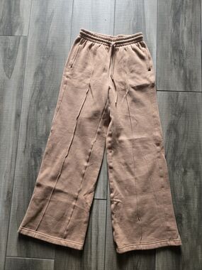 PINK Victoria's Secret Cozy Drawstring Sweatpants - Taupe